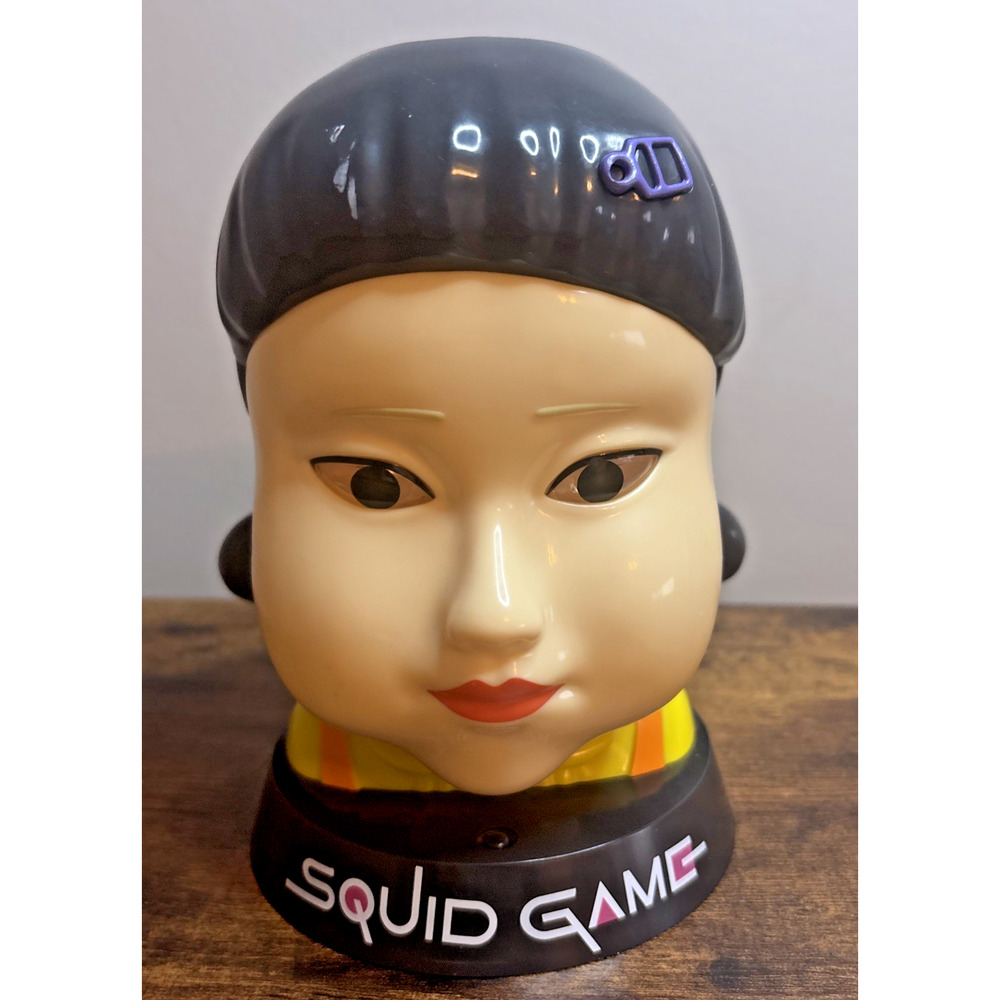 Squid Game Doll Head Popcorn Bucket Korean Netflix Collectible Creepy - Picture 3 of 7
